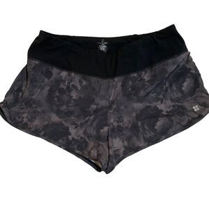 Sweaty Betty Black Grey Print 3 Inch Running Shorts Large